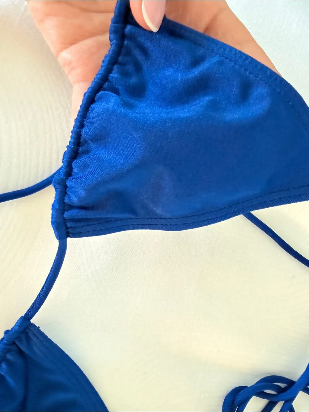 Cobalt Triangle String Bikini Set - Picture 2 of 8